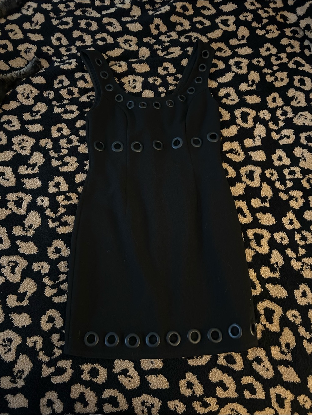 Topshop Eyelet Detail Bodycon Dress